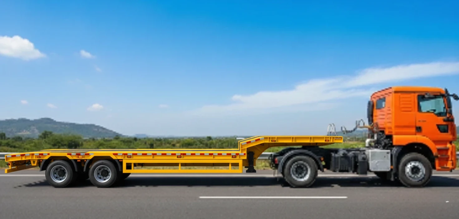 Tip Trailer Loaded View