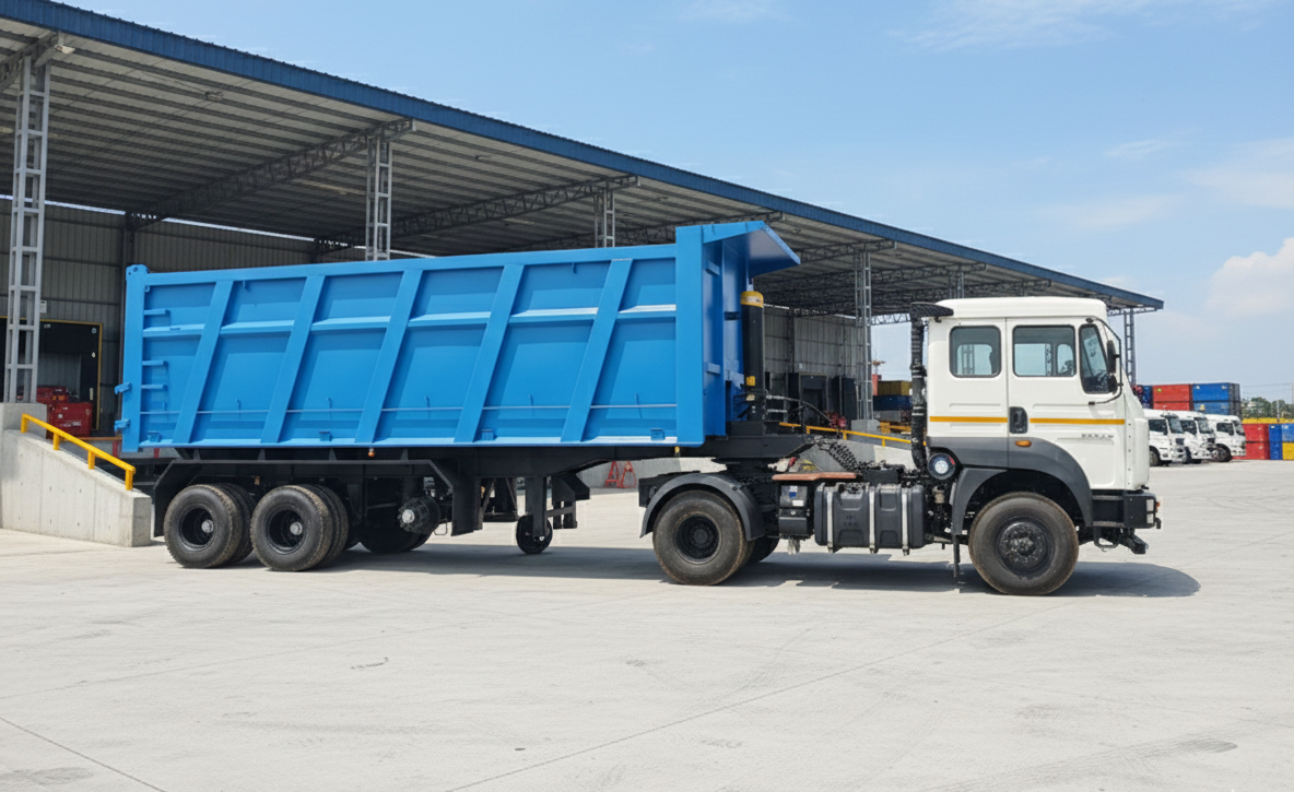 Tip Trailer Rear View